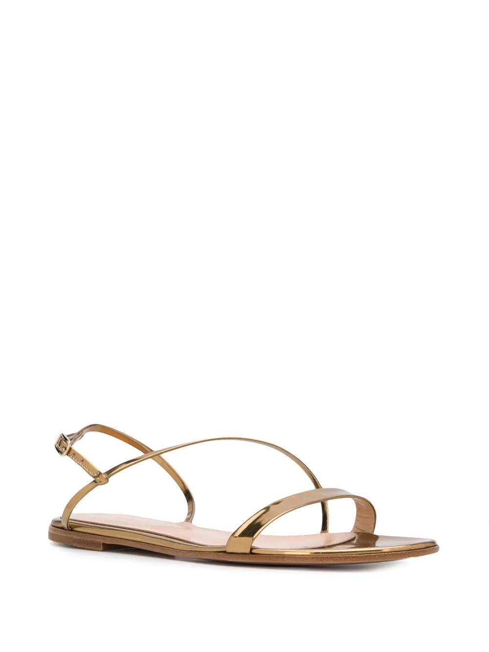 Manhattan metallic flat sandals - 2