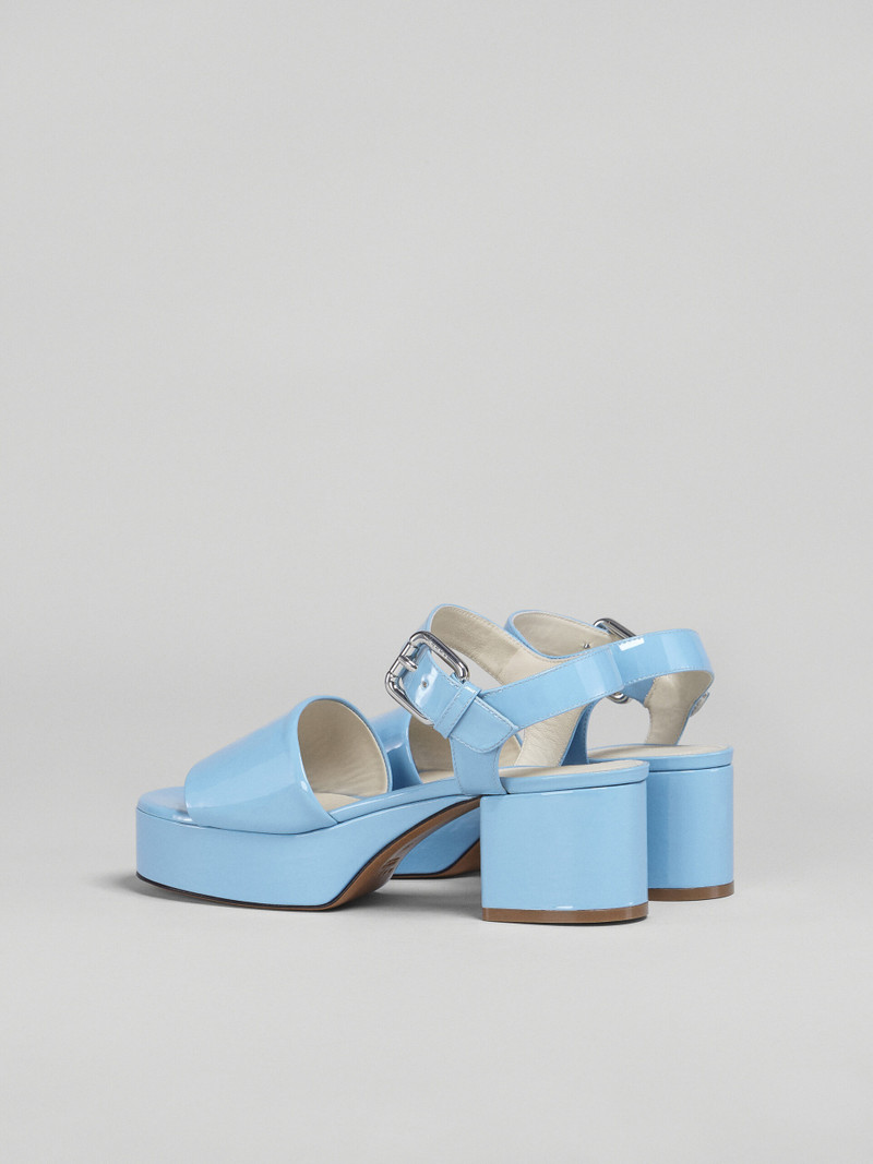 Marni PALE BLUE PATENT LEATHER SANDAL outlook