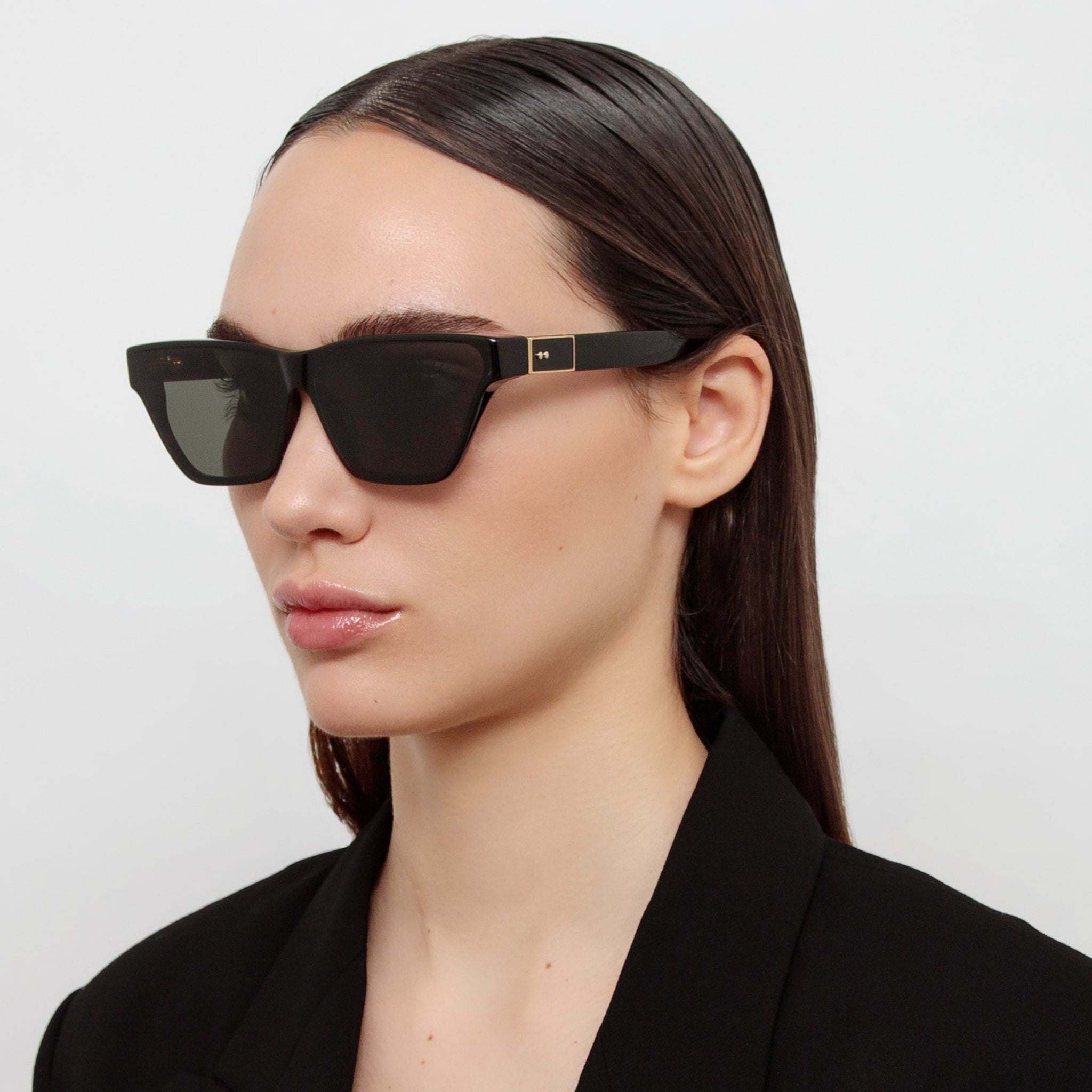 Skyler Cat-Eye Sunglasses in Black - 2