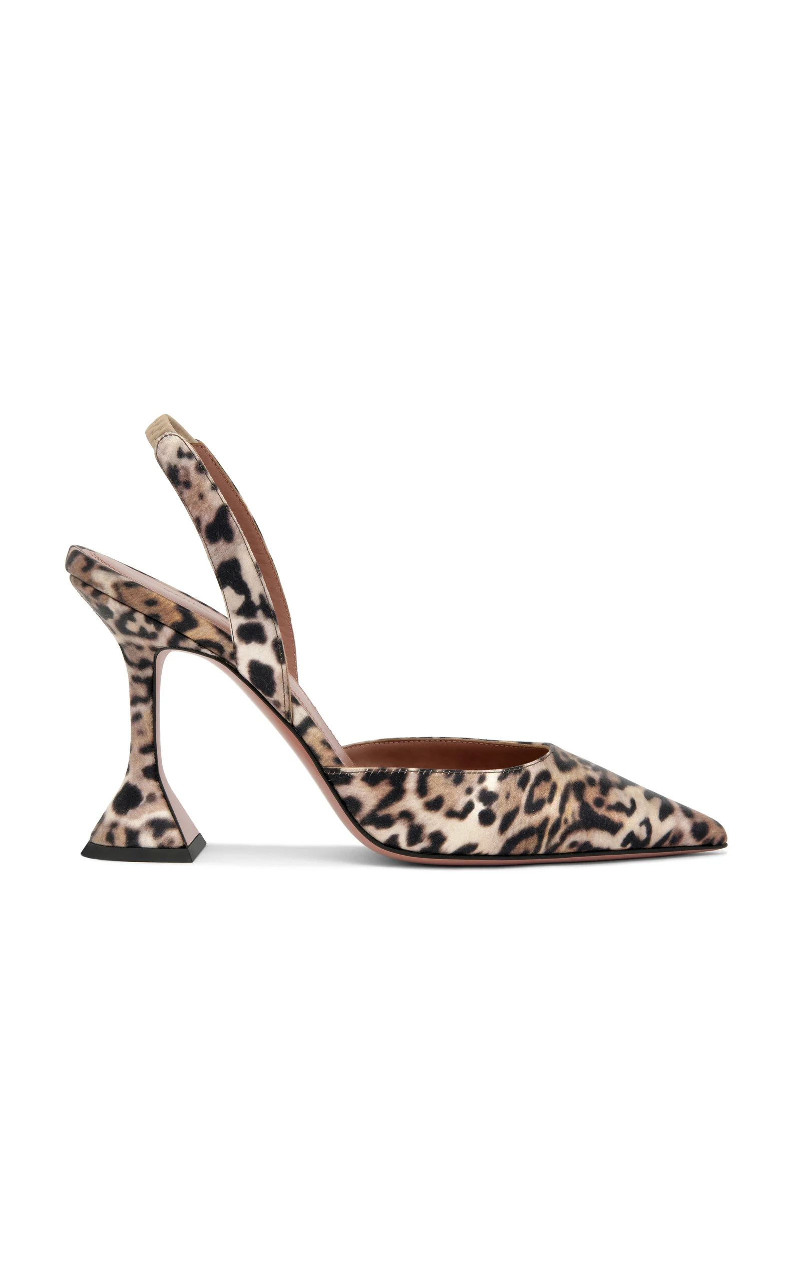 Holli Leopard Satin Slingback Pumps animal - 1