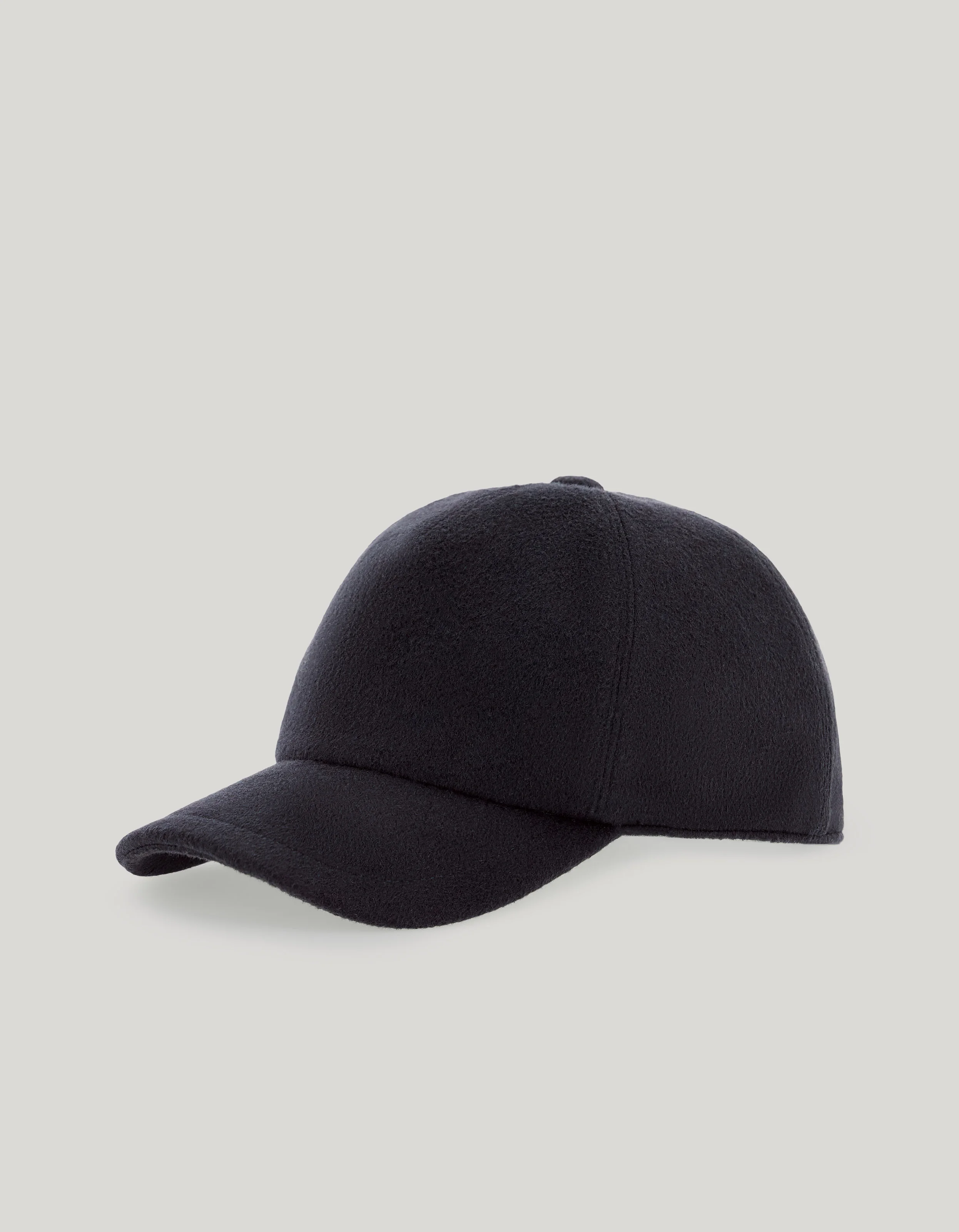 BLUE PURE CASHMERE BASEBALL CAP - 1