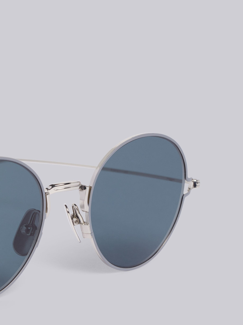 Thom Browne TB915 - Silver Round Eye Sunglasses outlook