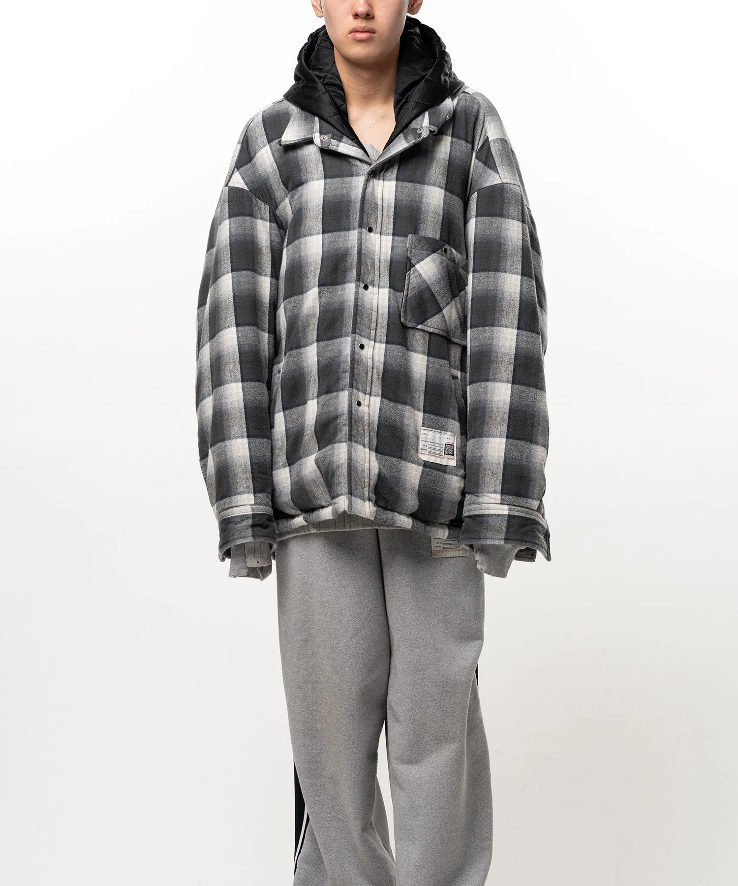 Hooded Check Shirt Jacket - 1