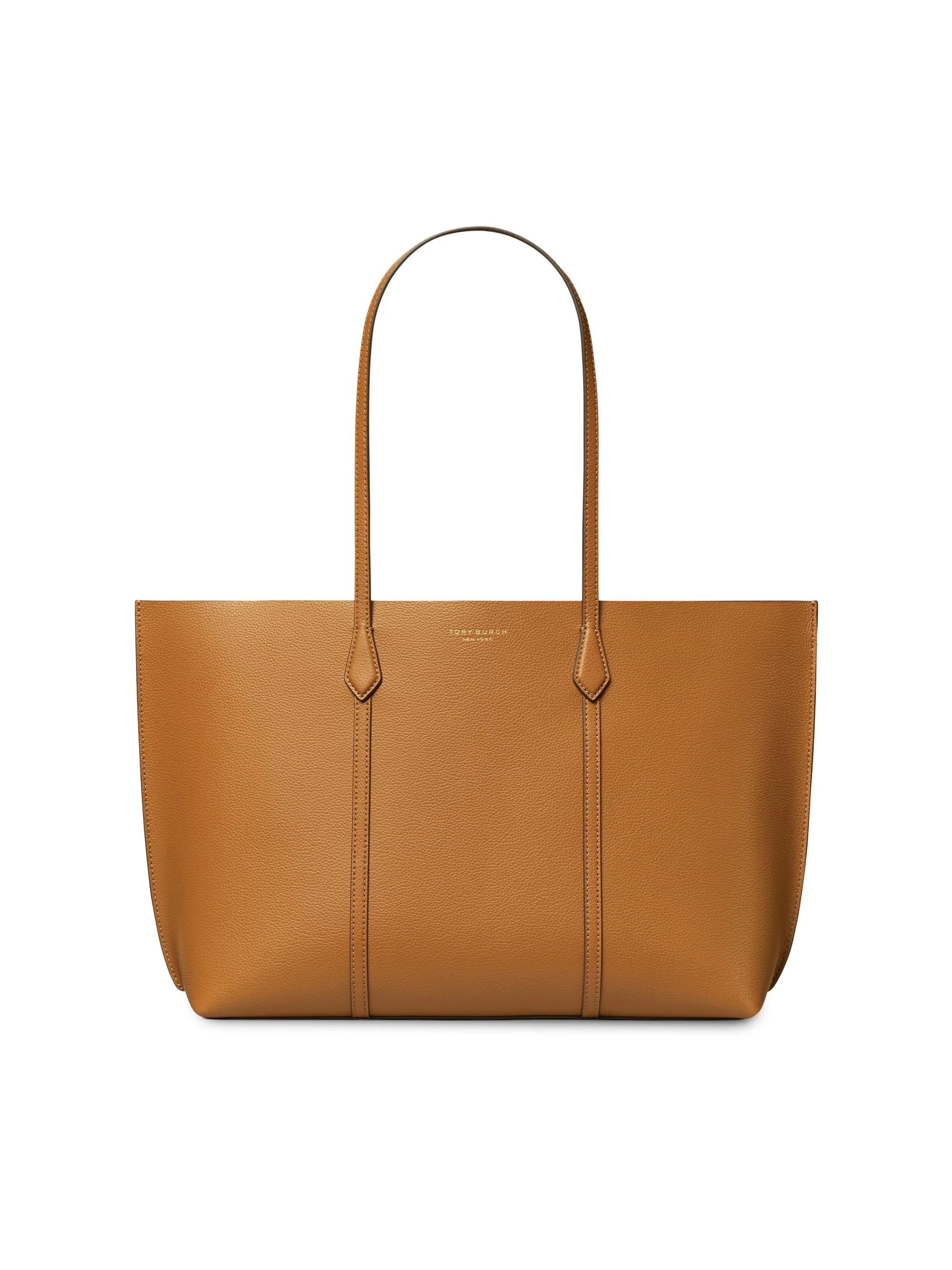 Women's Perry Leather Tote Bag - Autumn Brown - 1