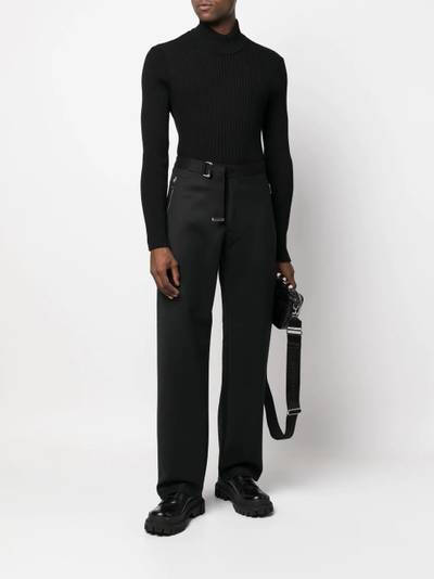 Diesel belted straight-leg trousers outlook