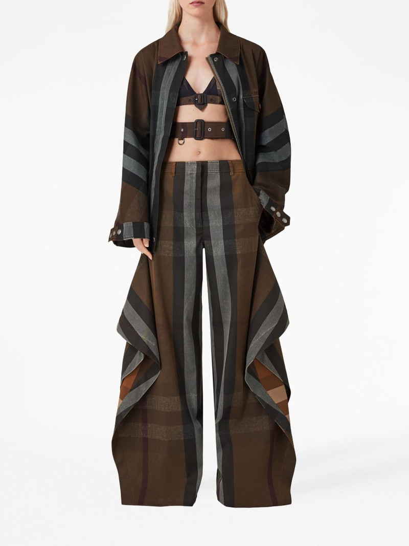 Burberry check-print long-sleeved parka outlook