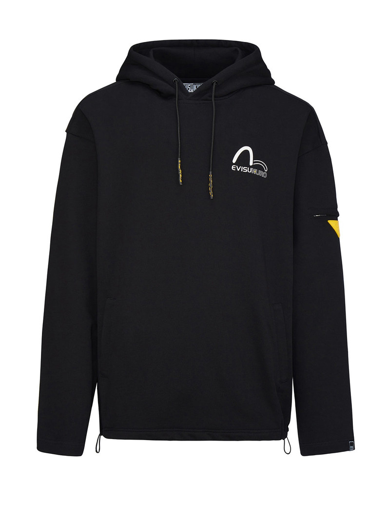 Ribbed Back Hem Hoodie 1