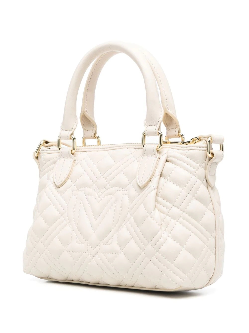 logo-plaque quilted tote bag - 3