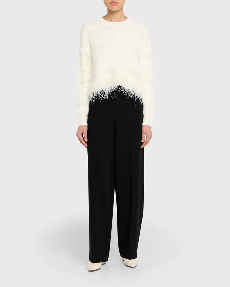 Cinq à Sept Vivi Feathered Crewneck Sweater outlook