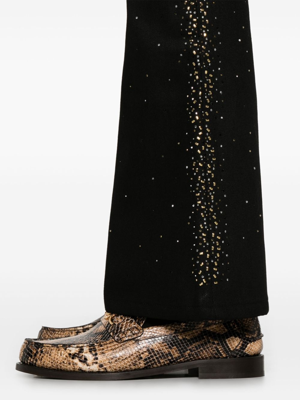 studded straight-leg jeans - 5