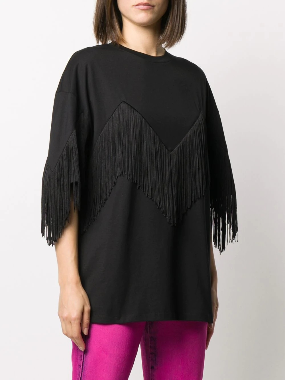 fringed T-shirt - 3