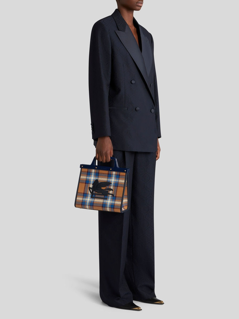 Etro MEDIUM LOVE TROTTER BAG WITH TARTAN PRINT outlook