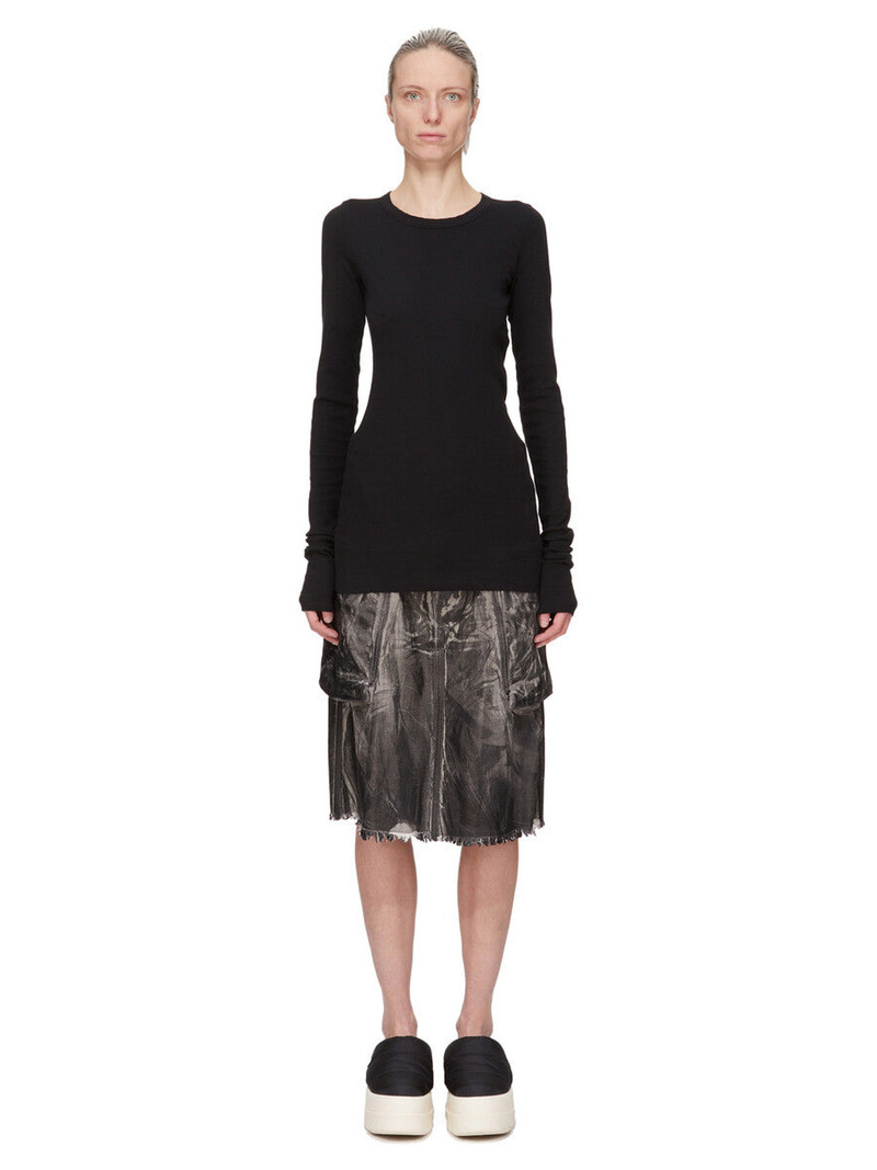 Rick Owens DRKSHDW long-sleeve tie-detail top outlook