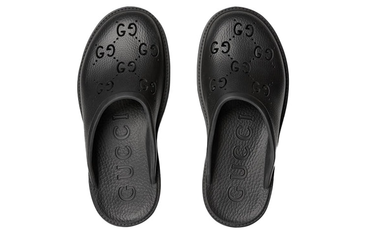 (WMNS) Gucci Platform Perforated G Sandal 'Black Rubber' 663577-JFB00-1000 - 3