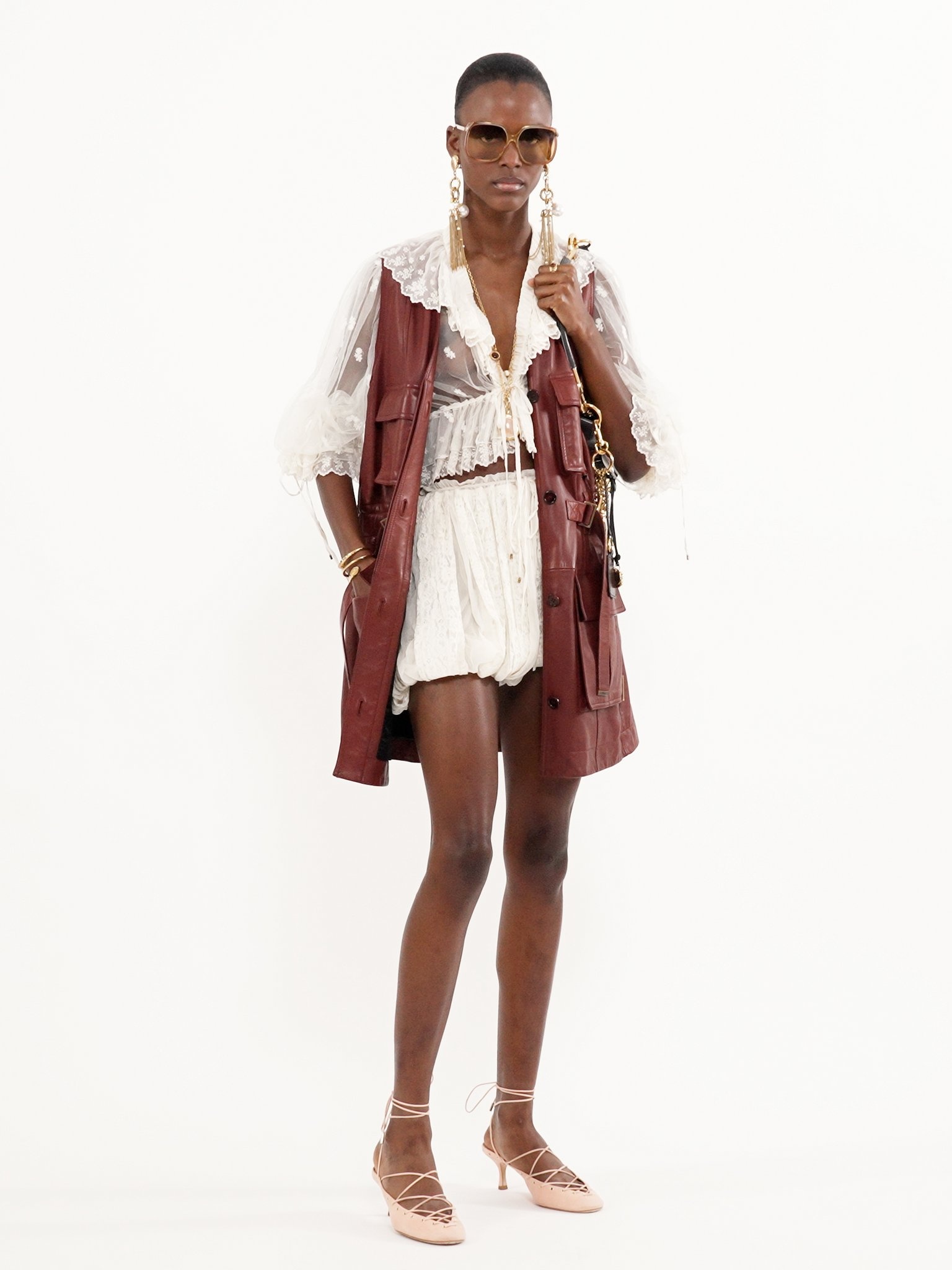 UTILITARIAN VEST IN LEATHER - 5