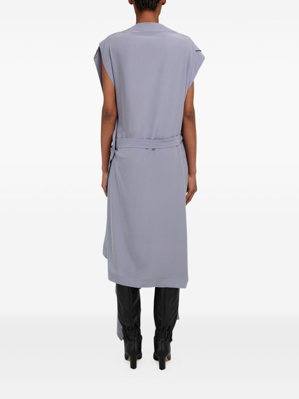 Gancio-detail silk dress - 3