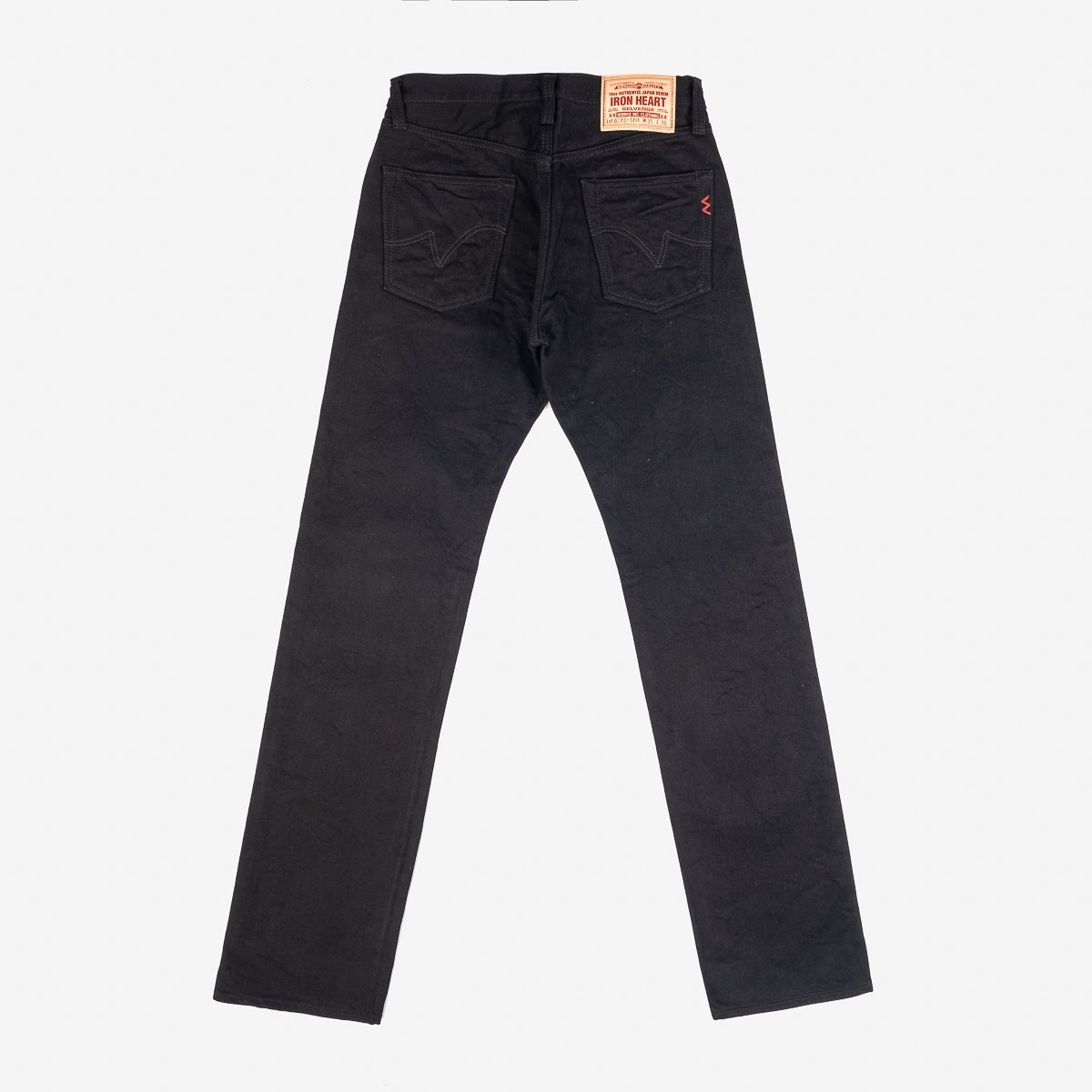 IH-634S-142bb 14oz Selvedge Denim Straight Cut Jeans - Black/Black - 5