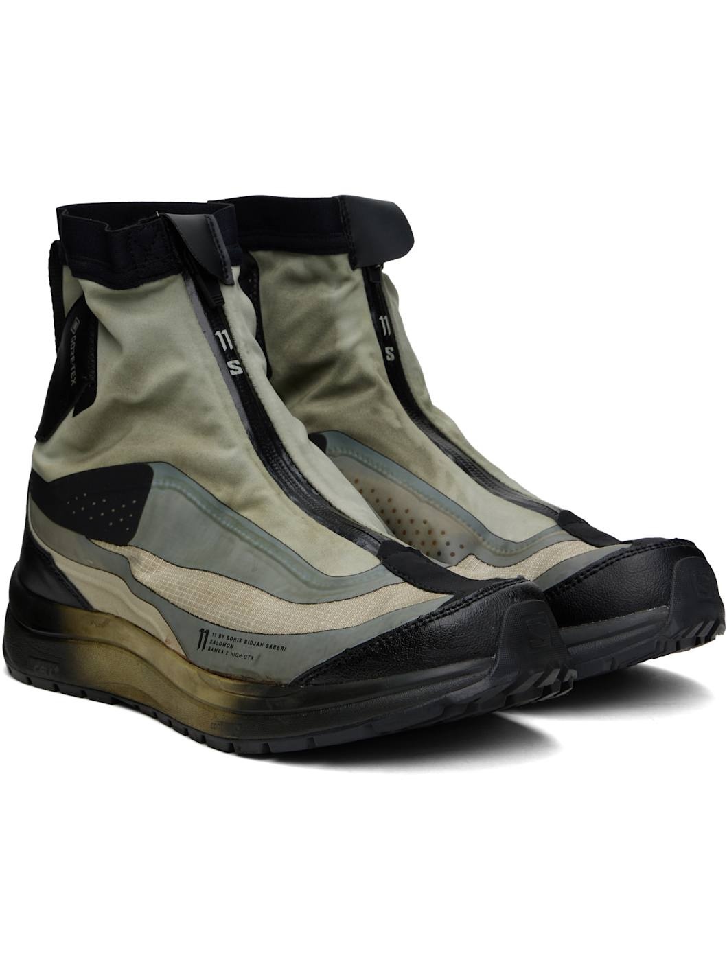 Black & Green Salomon Edition Bamba 2 High GTX V2 Sneakers - 4