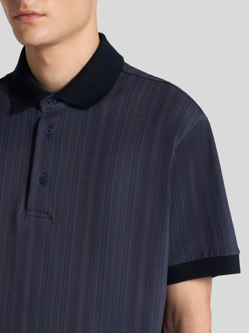 Etro STRIPED COTTON POLO SHIRT outlook