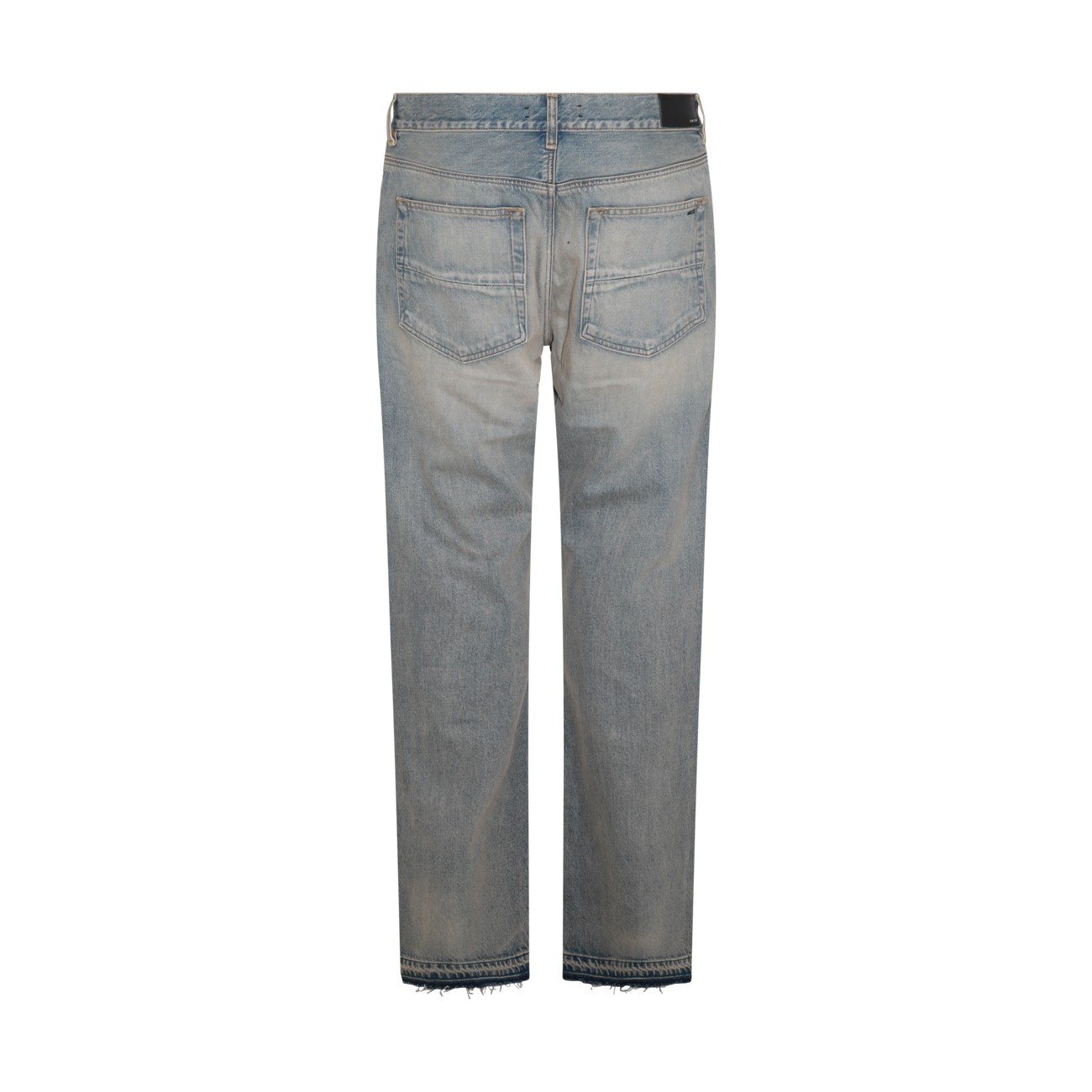 indigo blue cotton denim jeans - 2