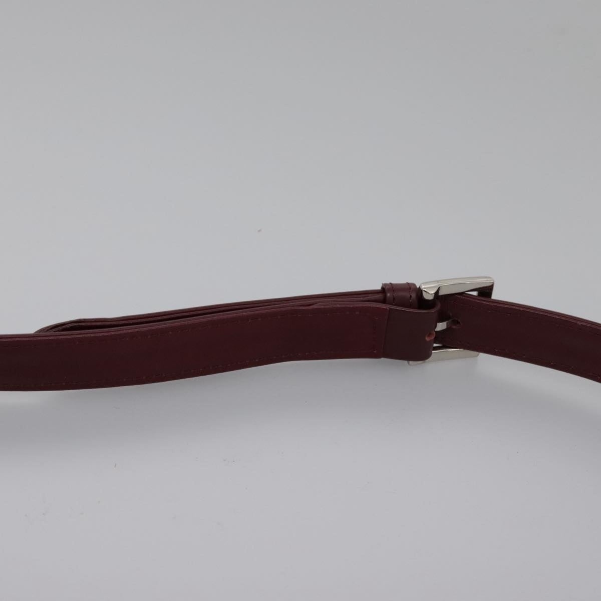 Burberry Shoulder Bag Leather Bordeaux Silver - 8