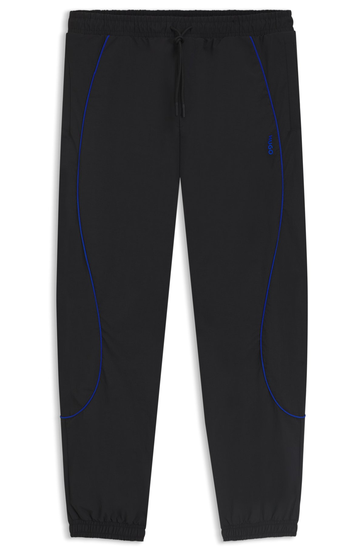 WATER-REPELLENT TROUSERS WITH LOGO AND PIPING - 1