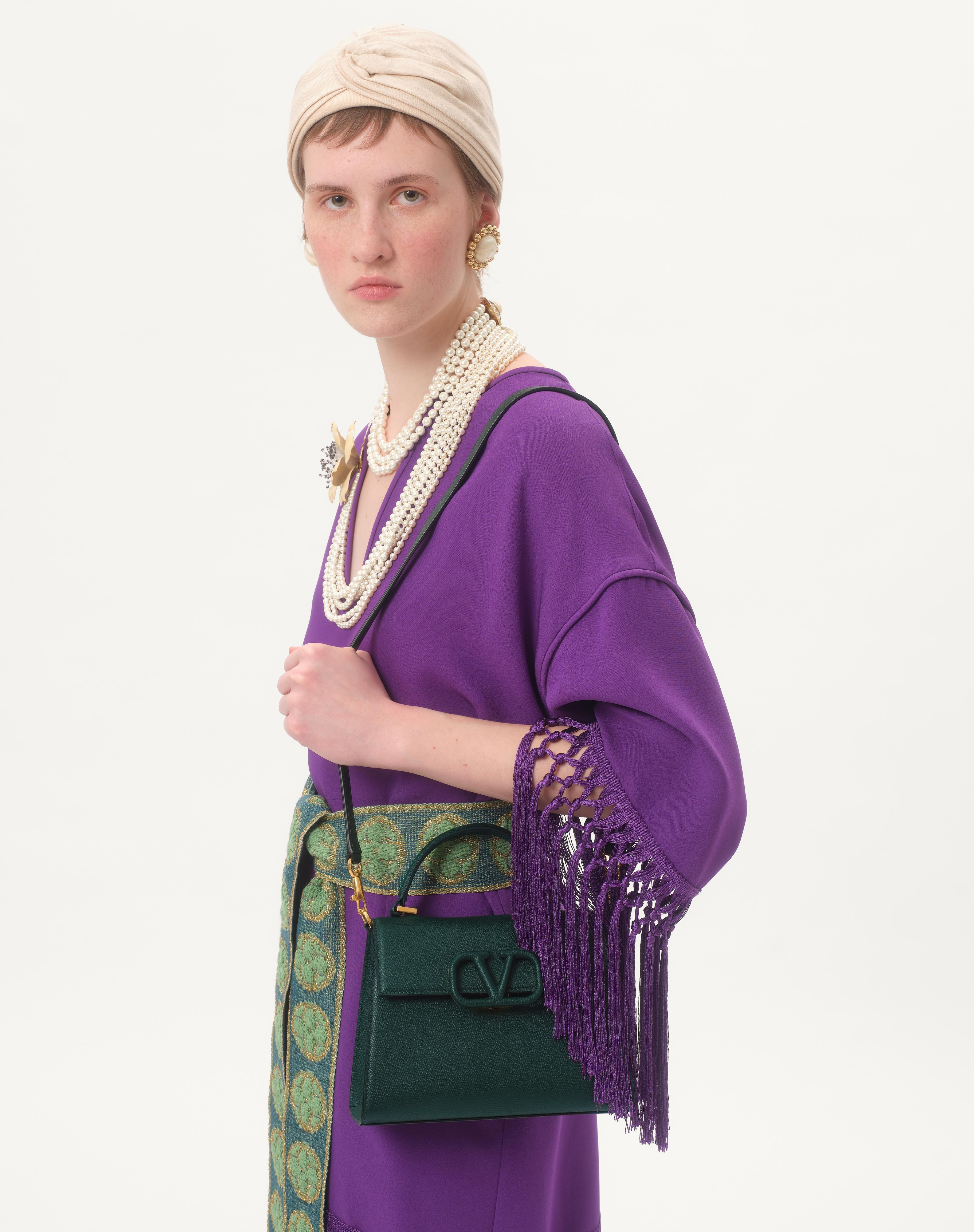 SMALL VSLING GRAINY CALFSKIN HANDBAG - 7