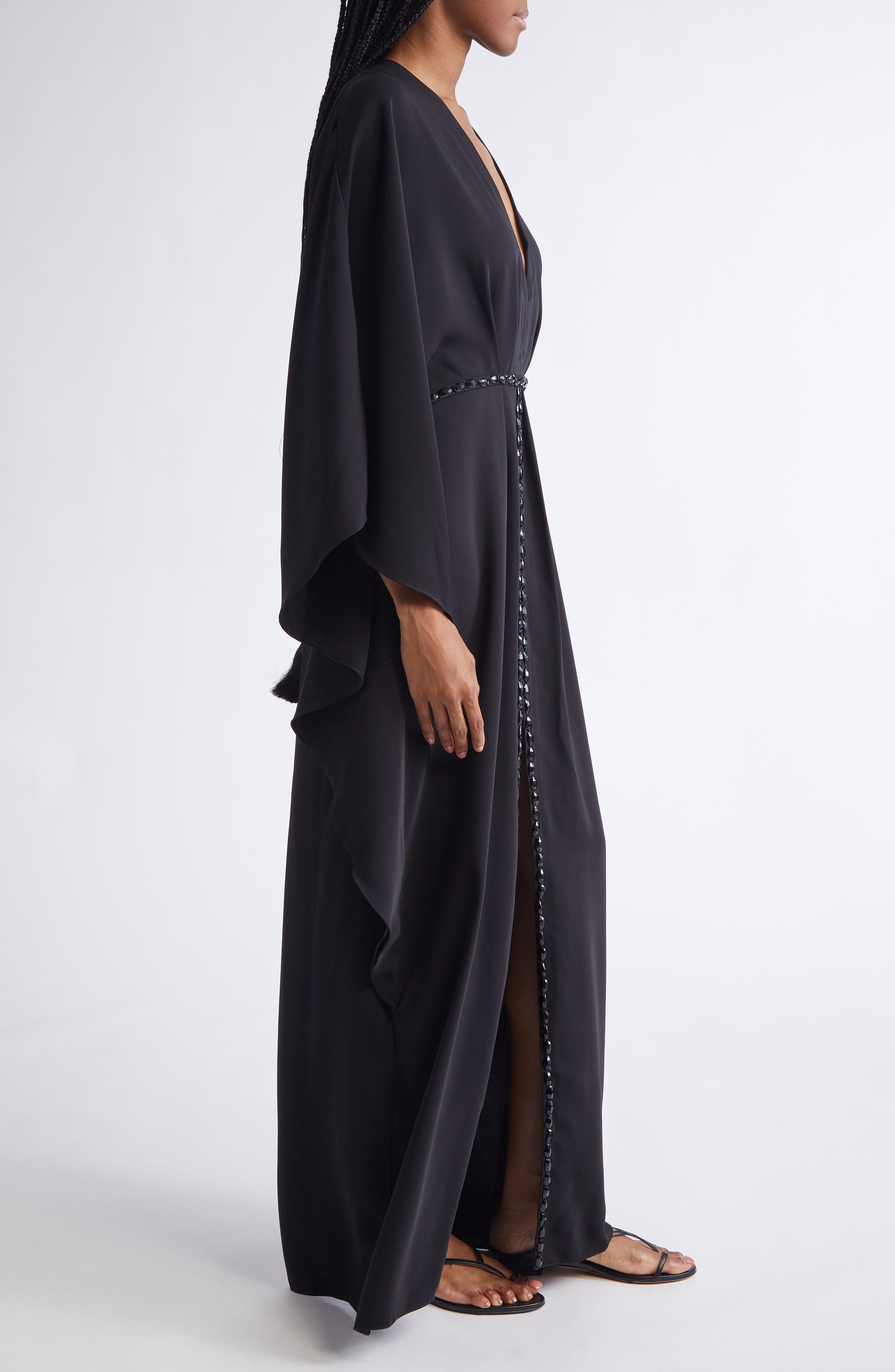 Johanna Ortiz Sombreando Embellished Crepe Tunic Dress in Black at Nordstrom - 3