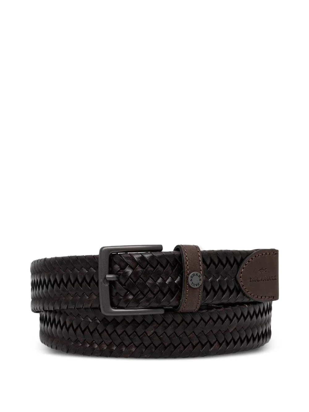 woven leather belt - 1