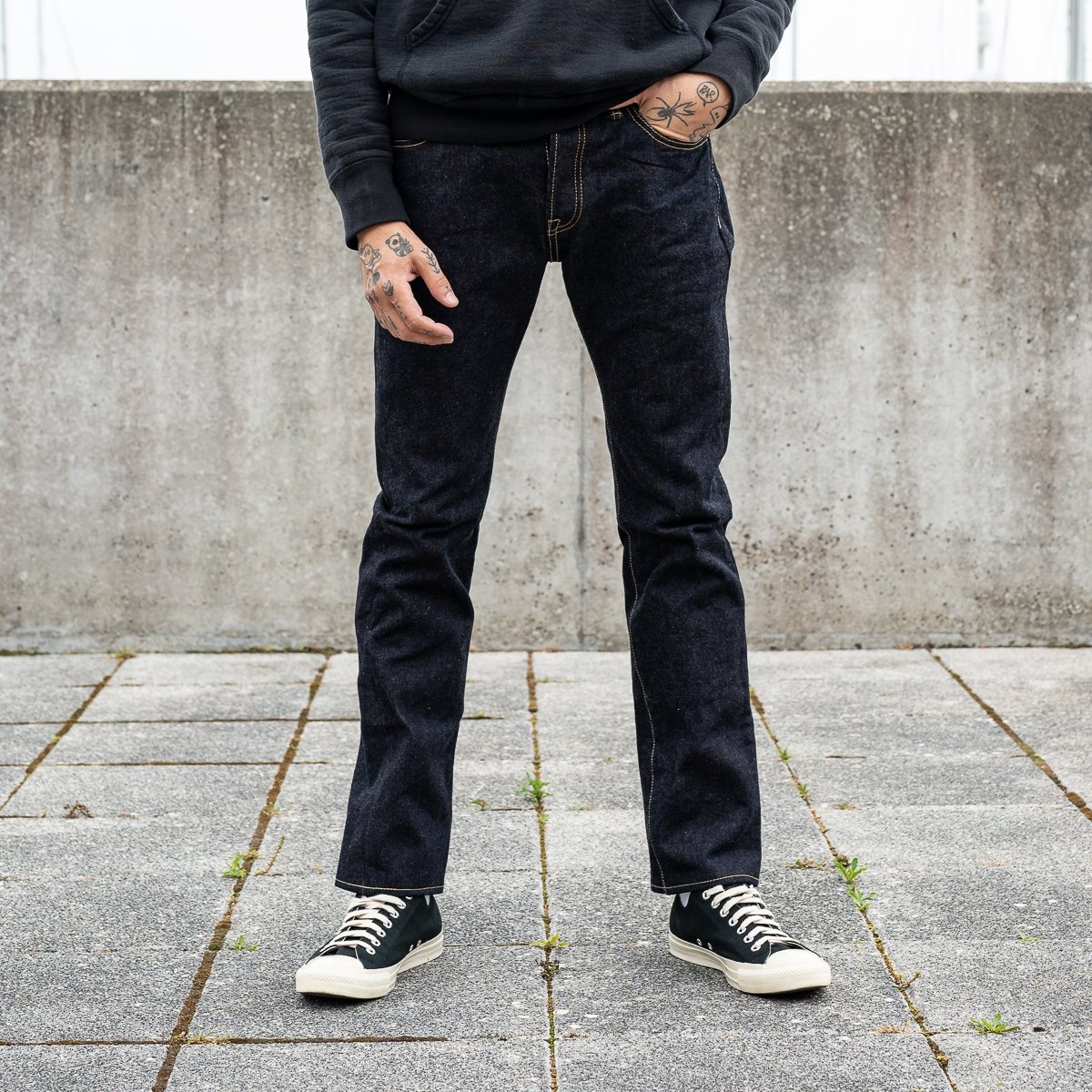 IH-555S-19L 19oz Left Hand Twill Selvedge Denim Super Slim Cut Jeans - Indigo - 4