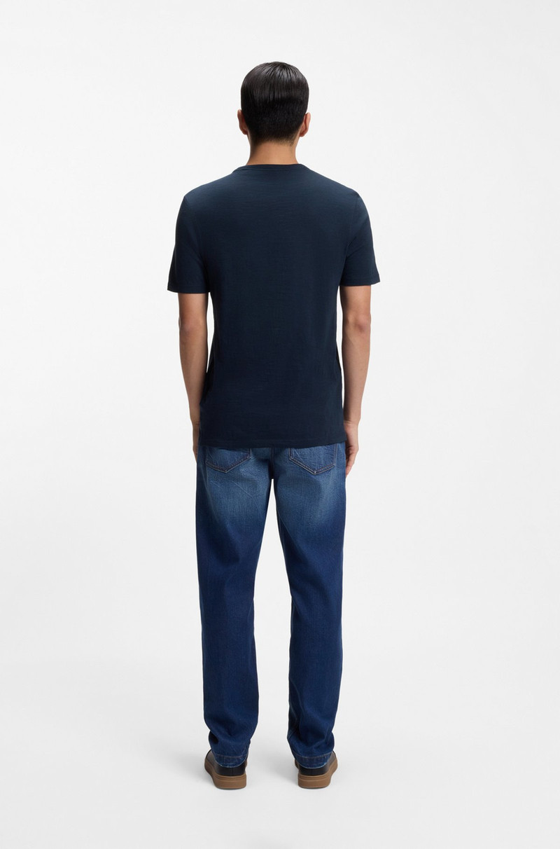 SLUB-COTTON T-SHIRT WITH LOGO DETAIL 5