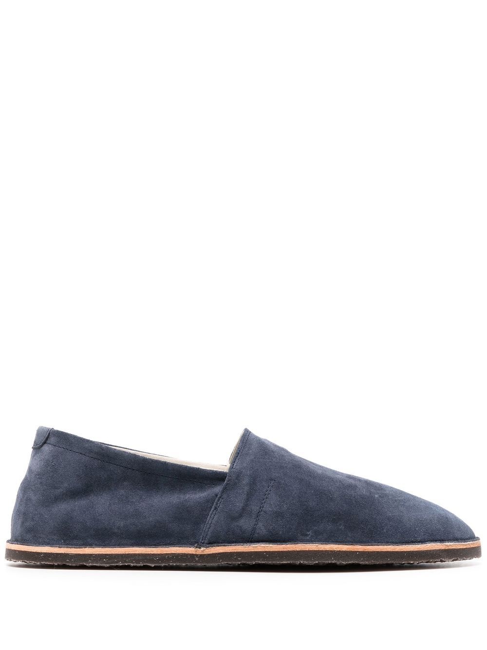 tonal-stitching suede espadrilles - 1