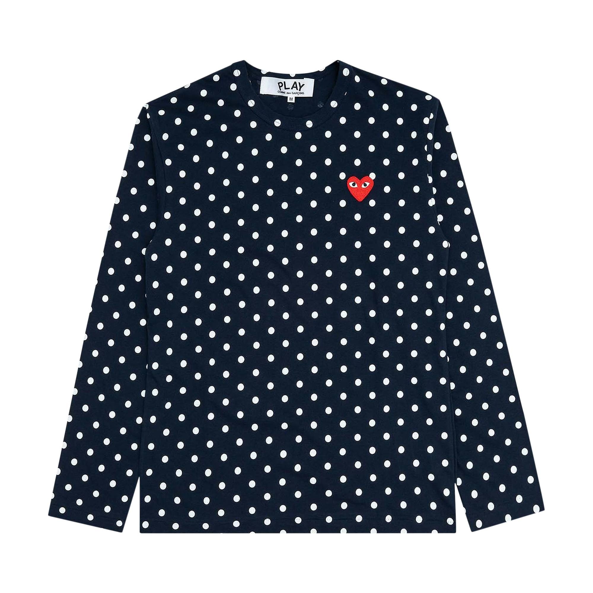 Comme des Garçons PLAY Polka Dot Long-Sleeve T-Shirt 'Navy' - 1