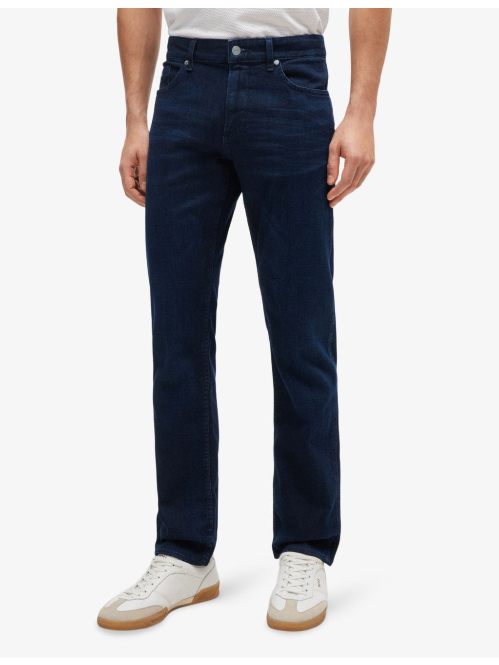 Leisure regular-fit straight-leg stretch-denim jeans - 3