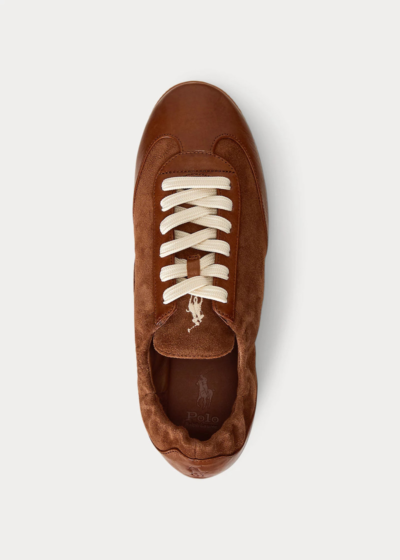The Leather-Suede Pony Ballerina Sneaker 4