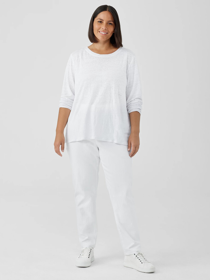 Organic Linen Jersey Crew Neck Top 6