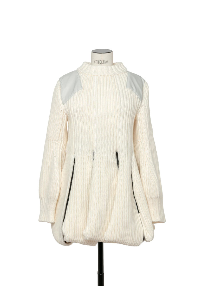 Chiffon Mix Knit Dress 1