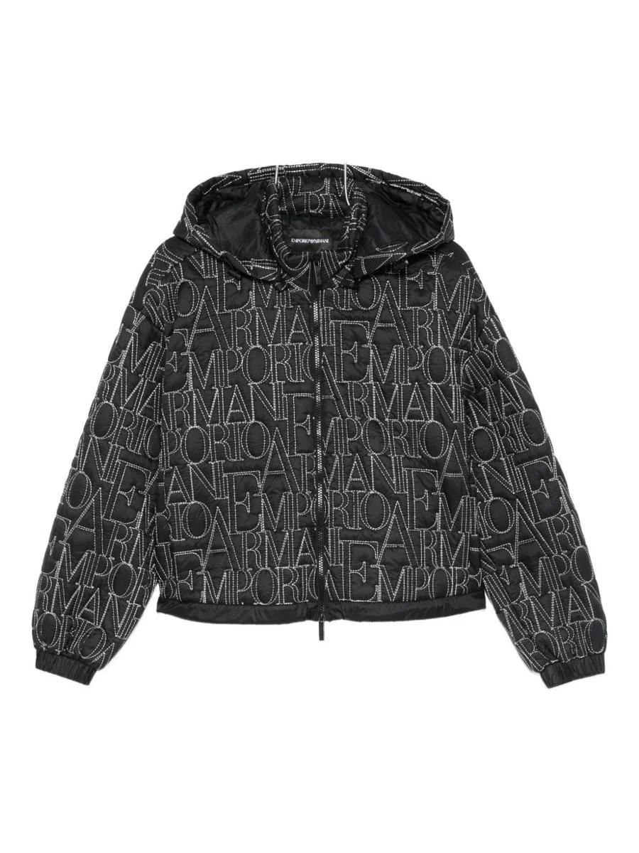 Emporio Armani Allover Logo Nylon Blouson Jacket - 1