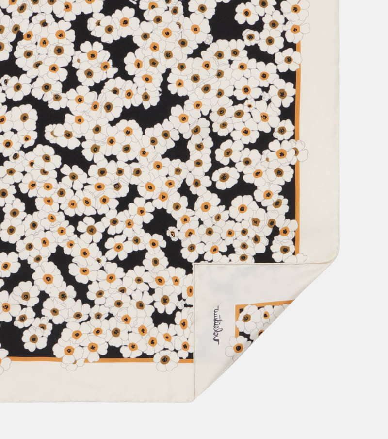 Floral silk scarf 5