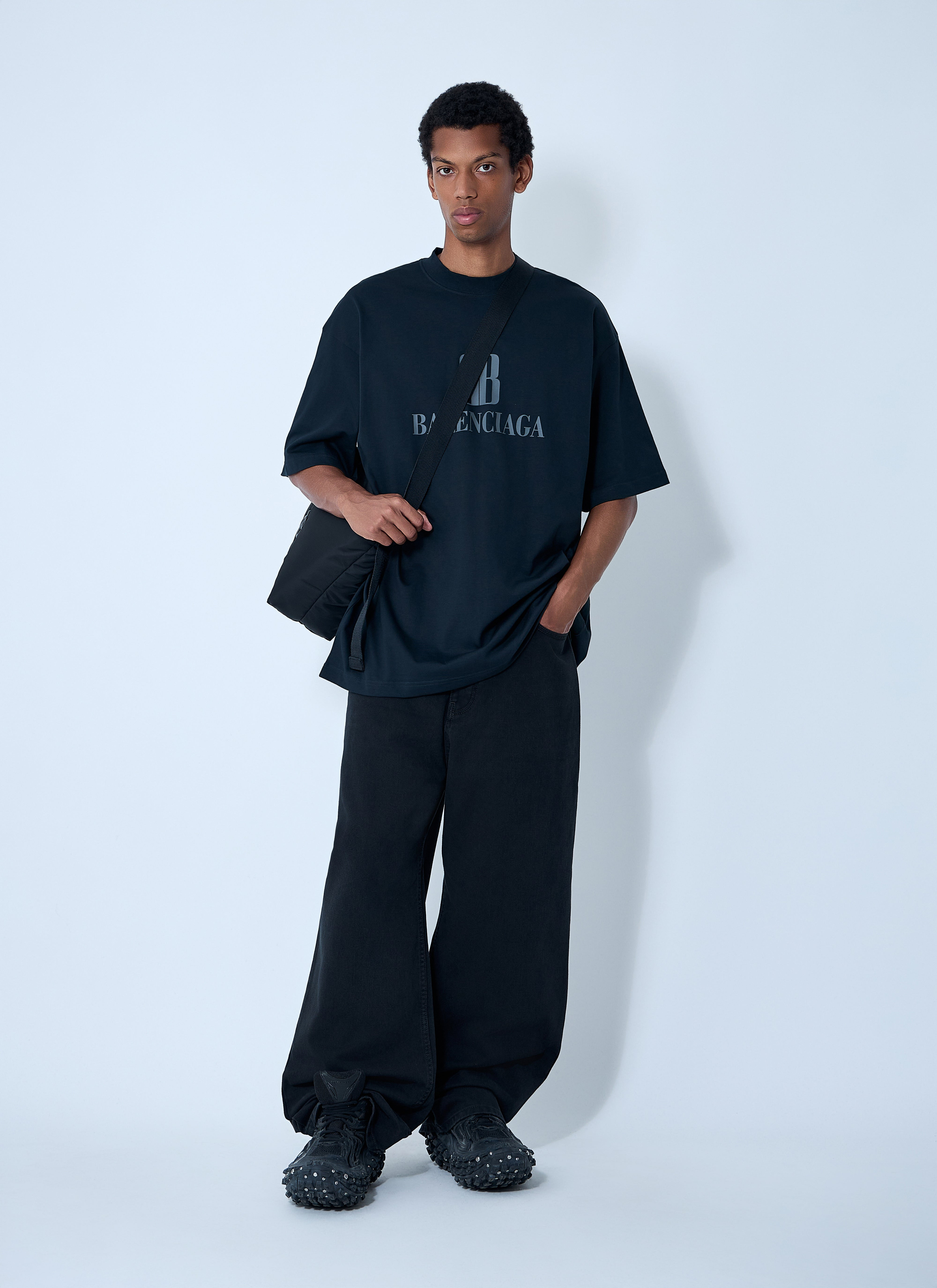 Balenciaga Men Logo Motif T-Shirt - 2