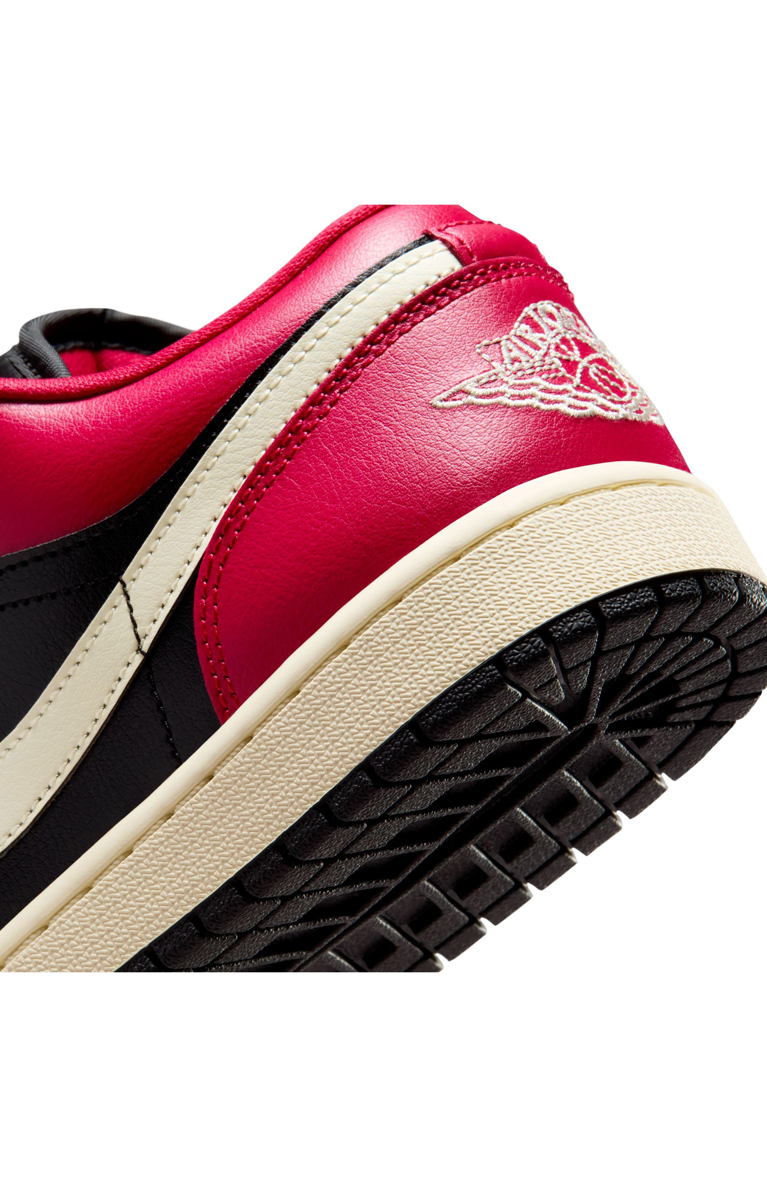 Air Jordan 1 Low Sneaker in Mystic Hibiscus/Milk/Black at Nordstrom - 8