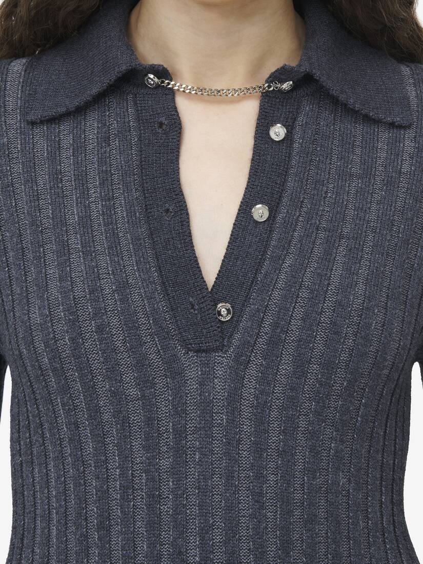Rib Knit Mini Dress - 5