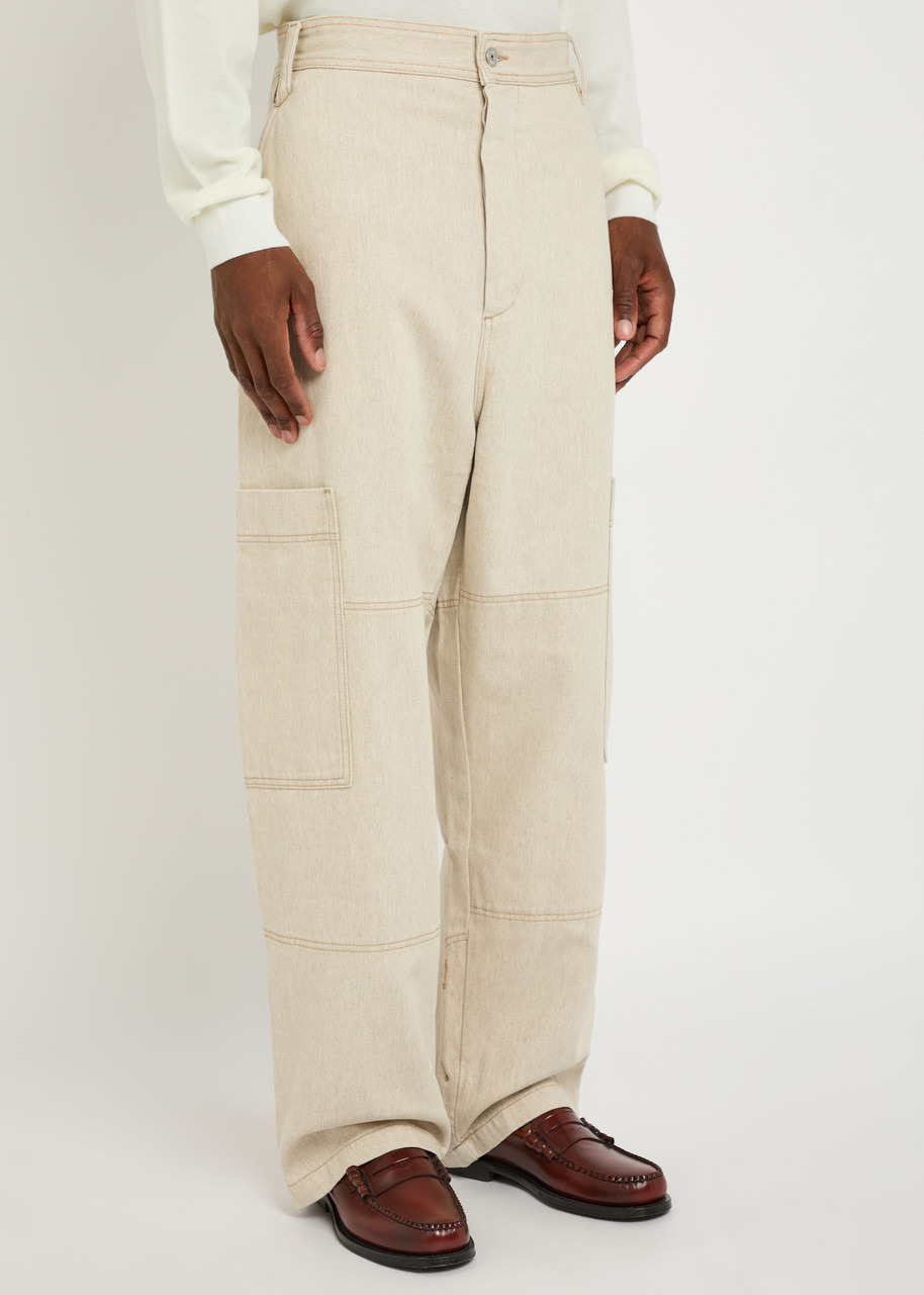 Jacquemus Le Carge De-nîmes Carre Barrel-leg Canvas Jeans - 2