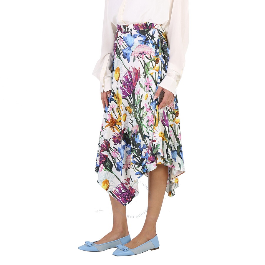 Stella Mccartney Ladies Asymmetric Floral Print Midi Skirt - 5