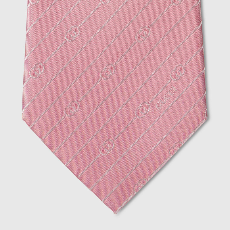GUCCI Interlocking G silk jacquard tie outlook