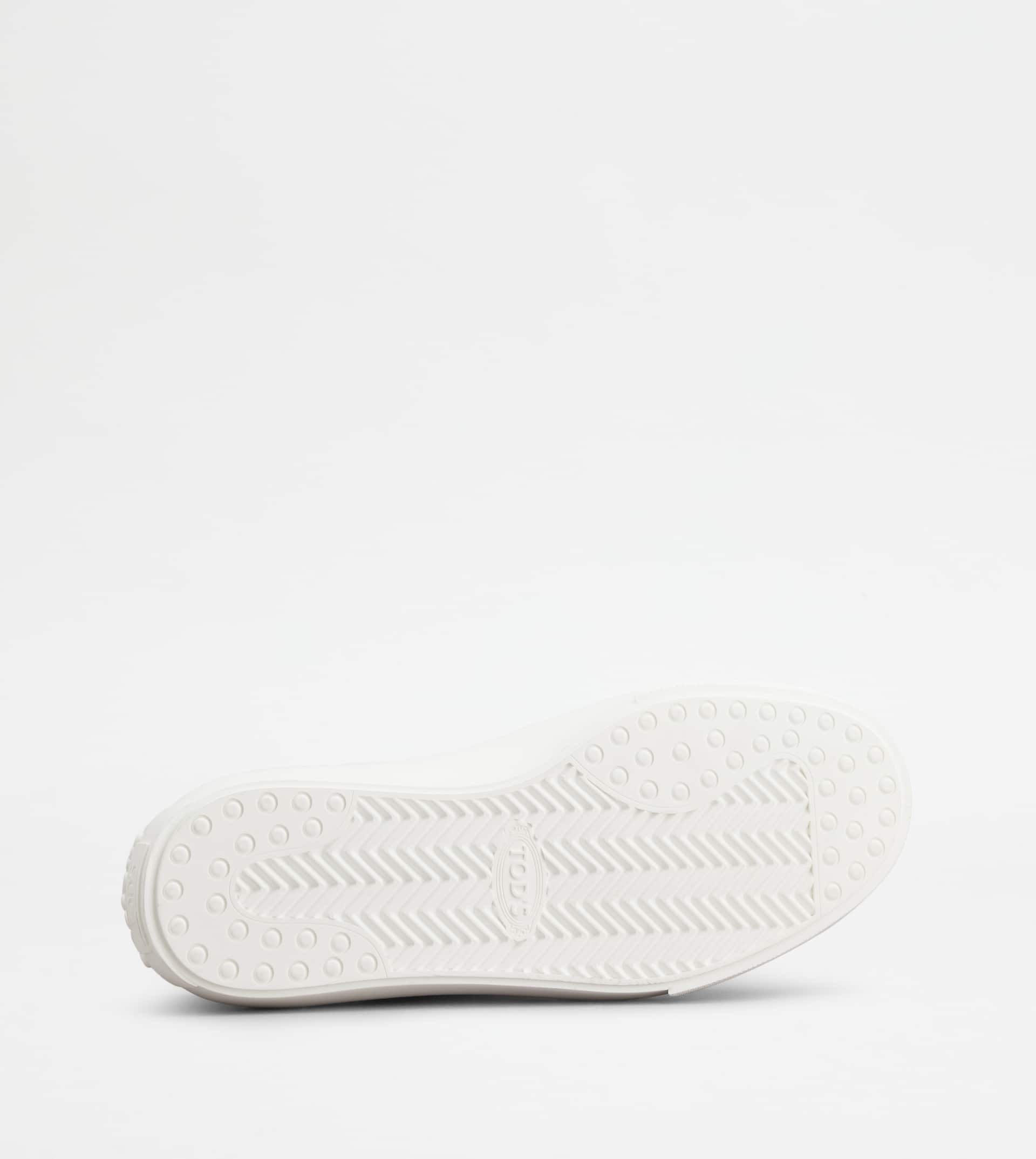 SLIP-ONS IN LEATHER - WHITE - 4