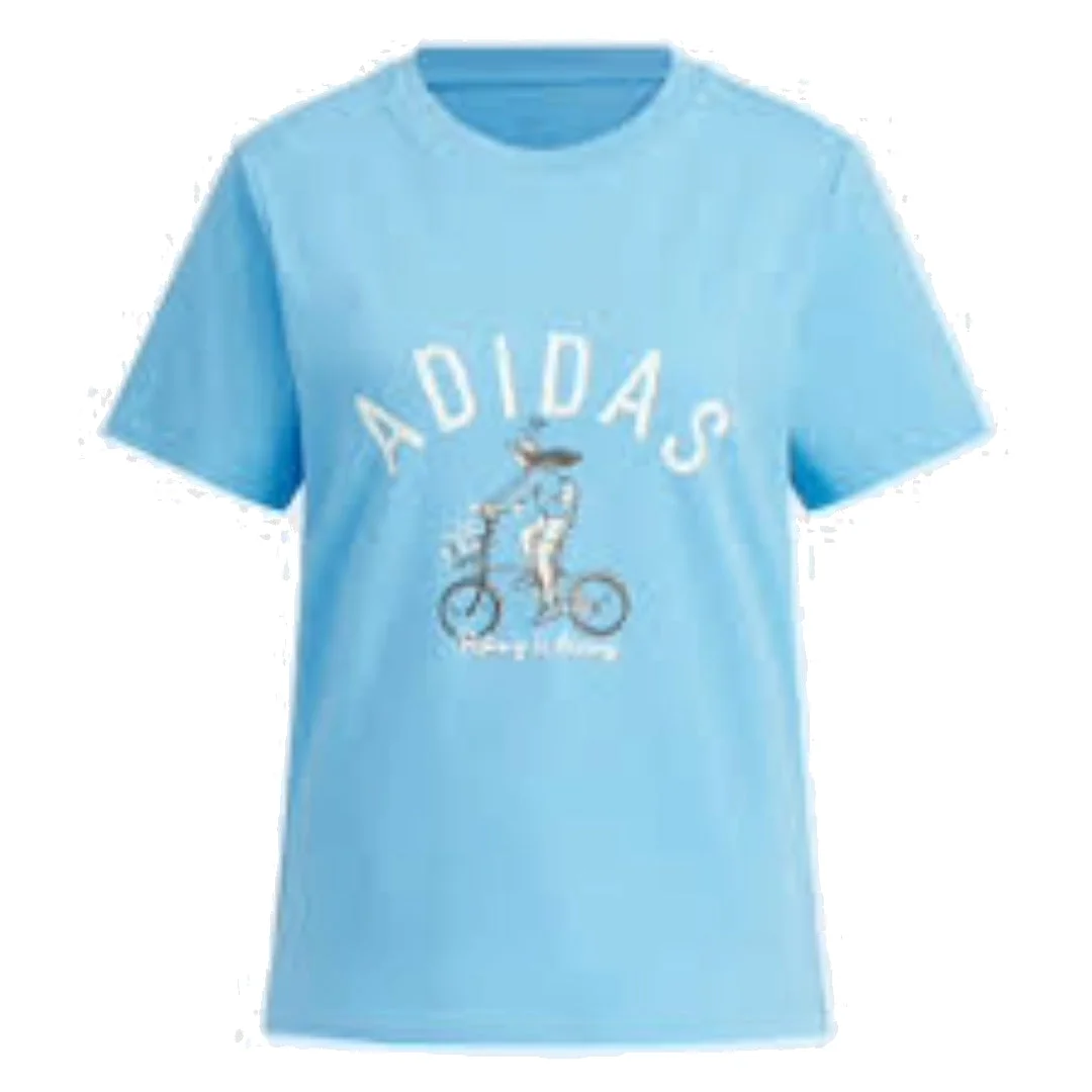 (WMNS) adidas Original T-Shirt Asia Sizing 'Blue' JN7771 - 1