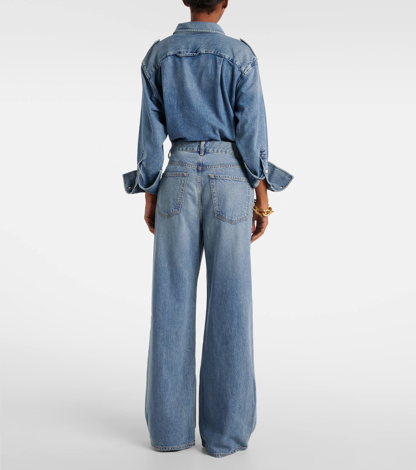 Petra high-rise wide-leg jeans - 3