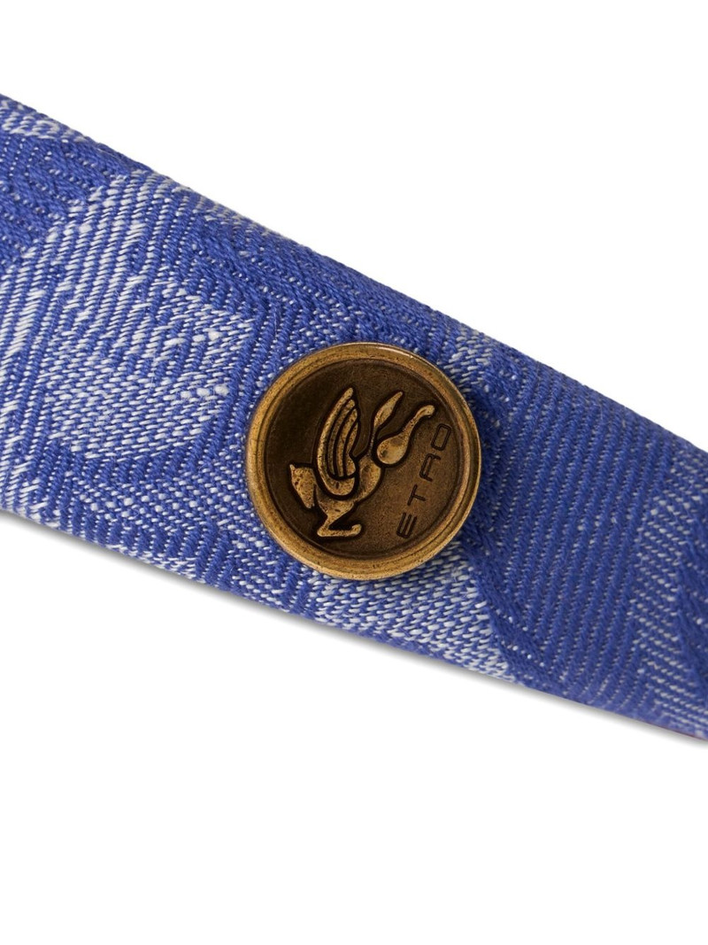 Etro jacquard denim headband outlook