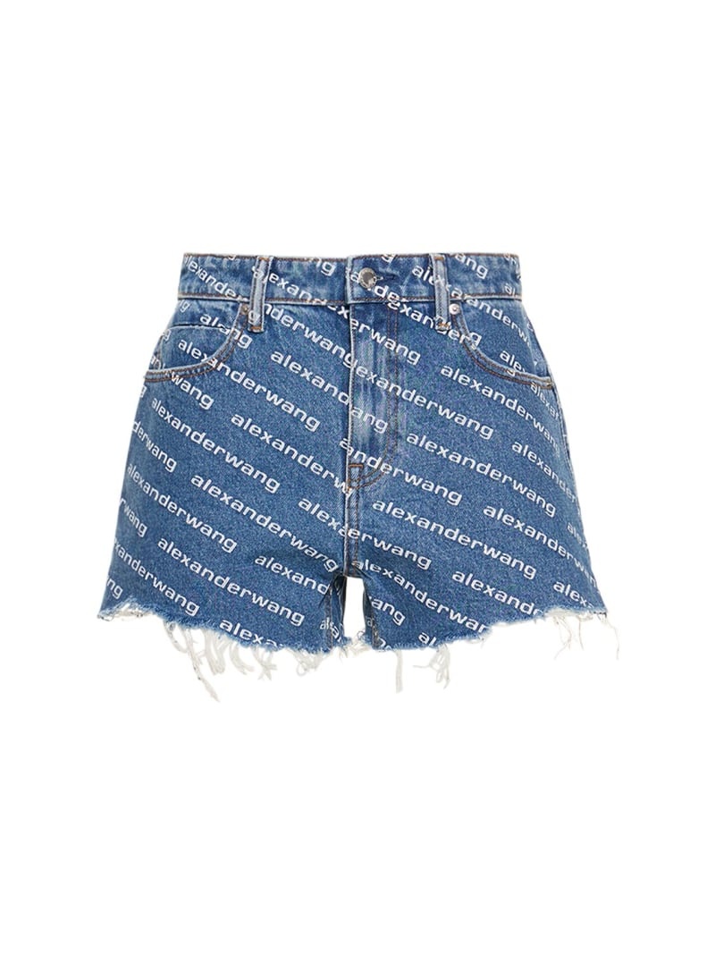 Bite logo cotton denim shorts - 1